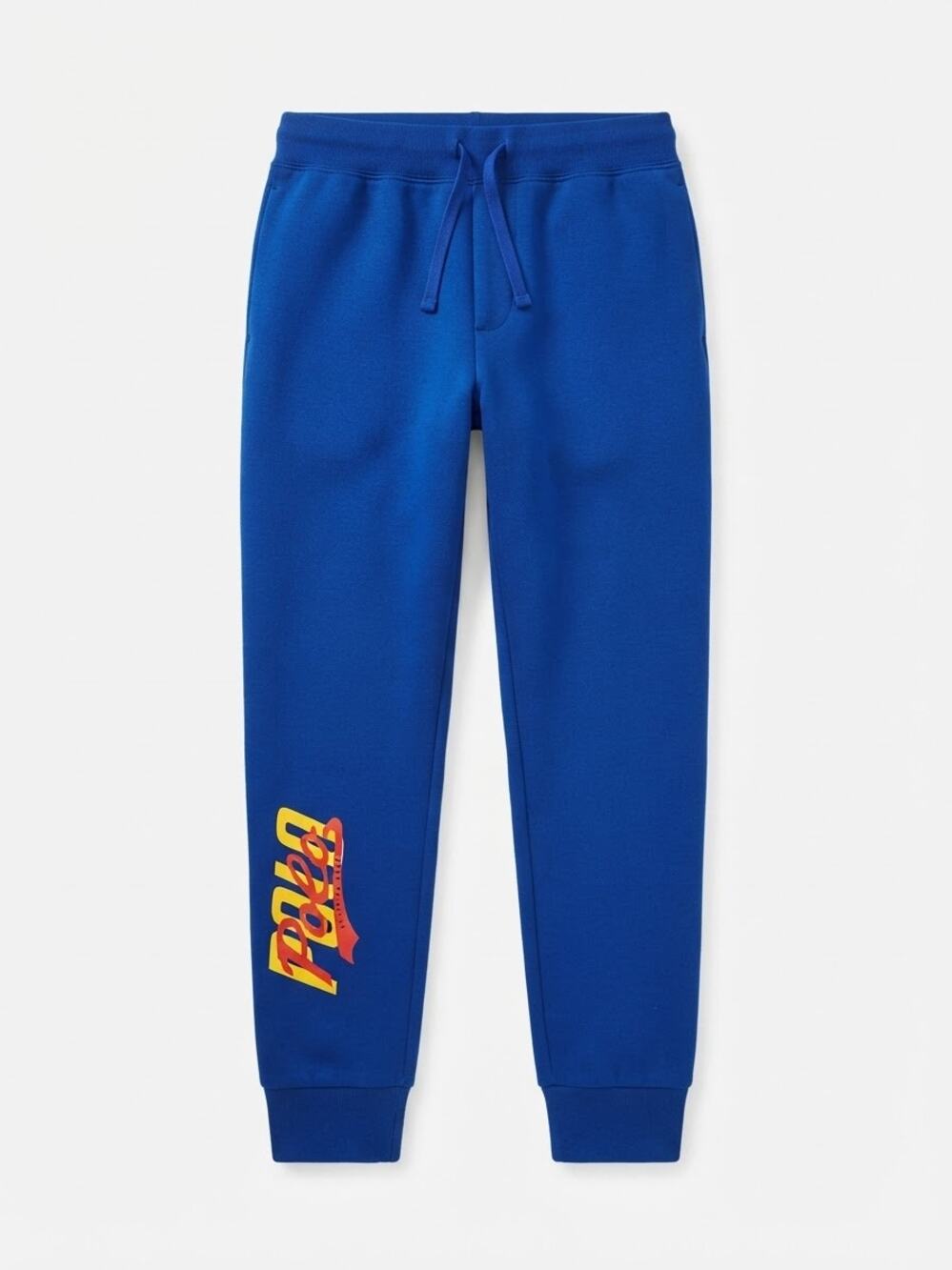 Polo Ralph Lauren Kids Blue Joggers Sweatpants Size 7 Logo Graphic Casual Lounge